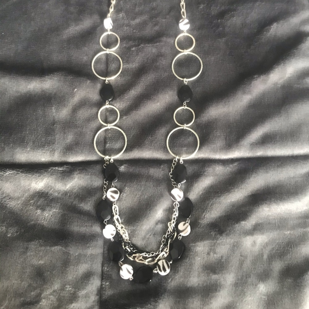 36” NY BLACK/SILVER NECKLACE